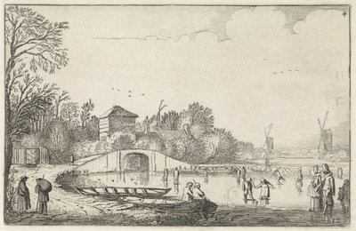 Pattinatori su un fiume da Jan Van de Velde